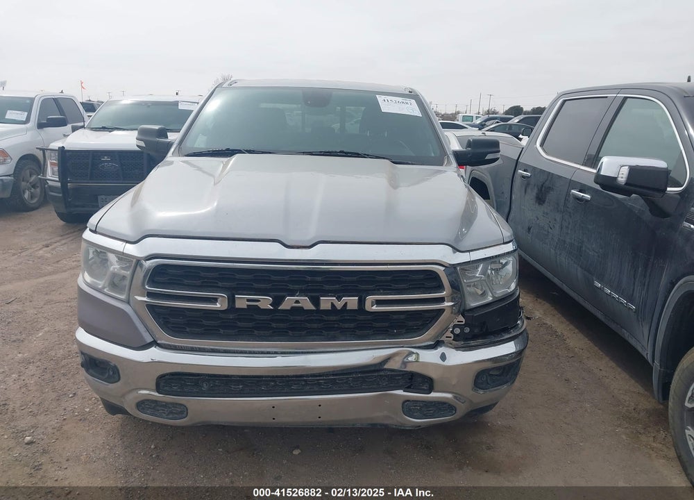 2022 RAM 1500 BIG HORN 4X4 6'4 BOX VIN: 1C6SRFMT7NN188524