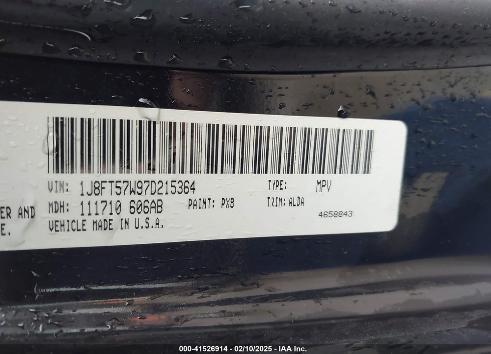 2007 JEEP COMPASS LIMITED VIN: 1J8FT57W97D215364