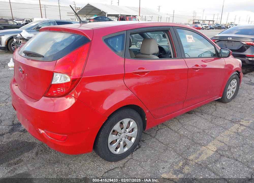 2016 HYUNDAI ACCENT VIN: KMHCT5AE1GU274592