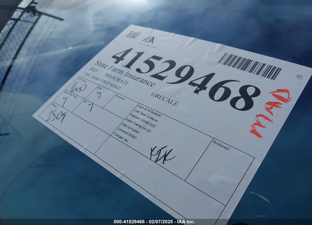 2023 MASERATI GRECALE VIN: ZN682AVM2P7410622