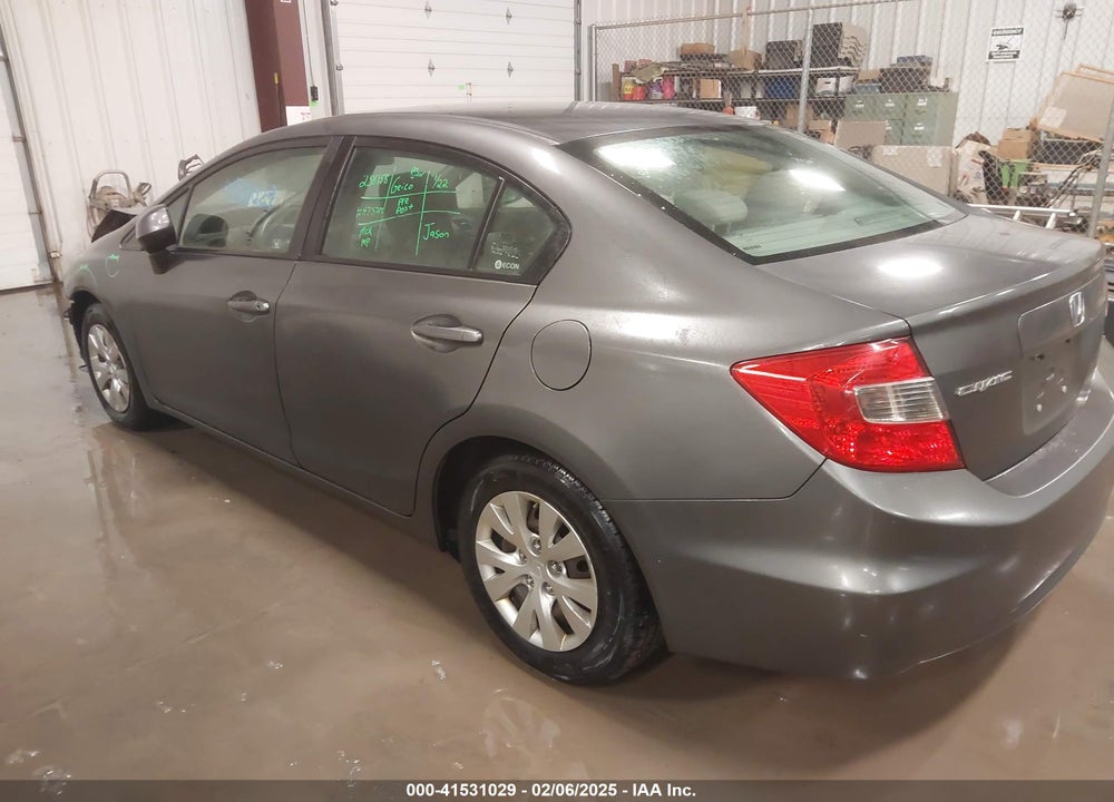 2012 HONDA CIVIC LX VIN: 2HGFB2F55CH586411