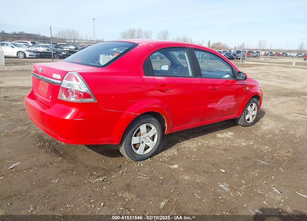2007 CHEVROLET AVEO VIN: KL1TD56657B176185