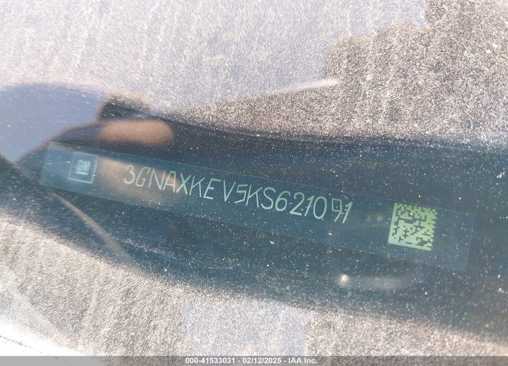 2019 CHEVROLET EQUINOX LT VIN: 3GNAXKEV5KS621091