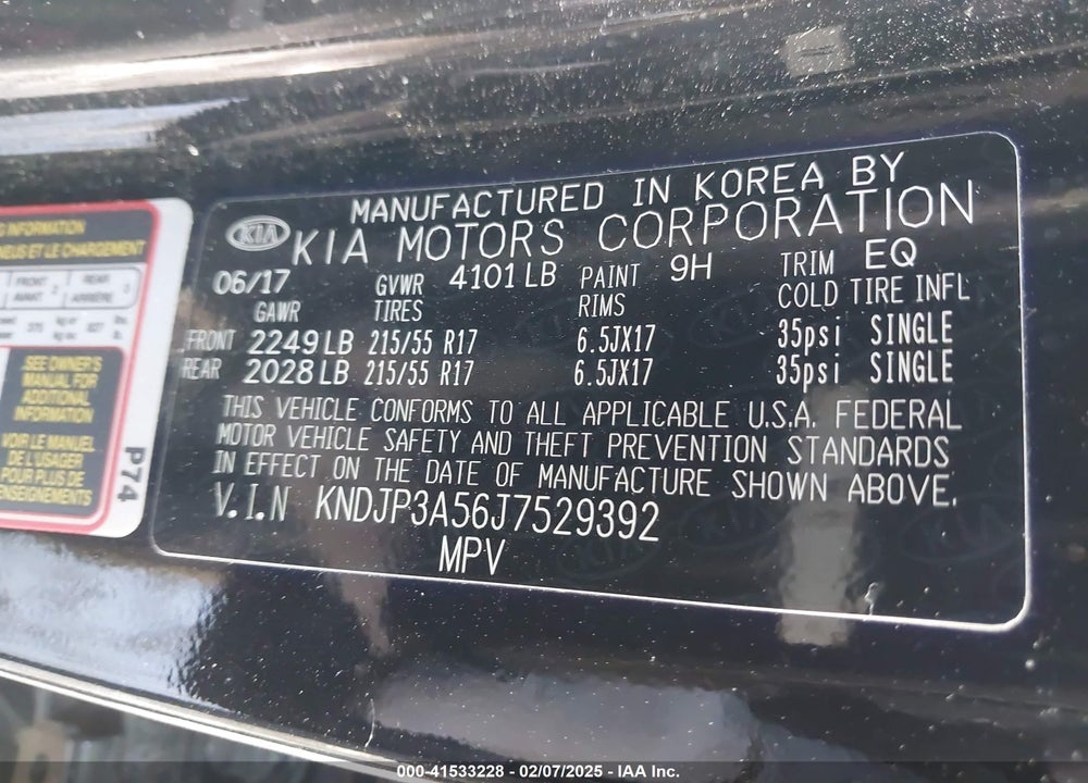 2018 KIA SOUL VIN: KNDJP3A56J7529392
