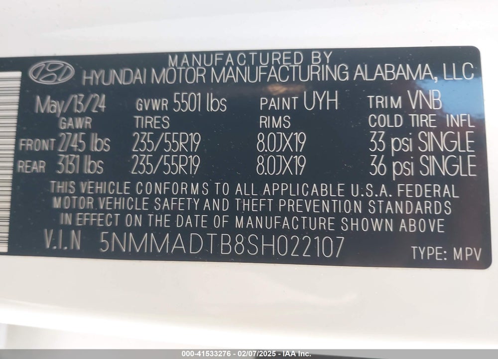 2025 GENESIS GV70 2.5T AWD VIN: 5NMMADTB8SH022107