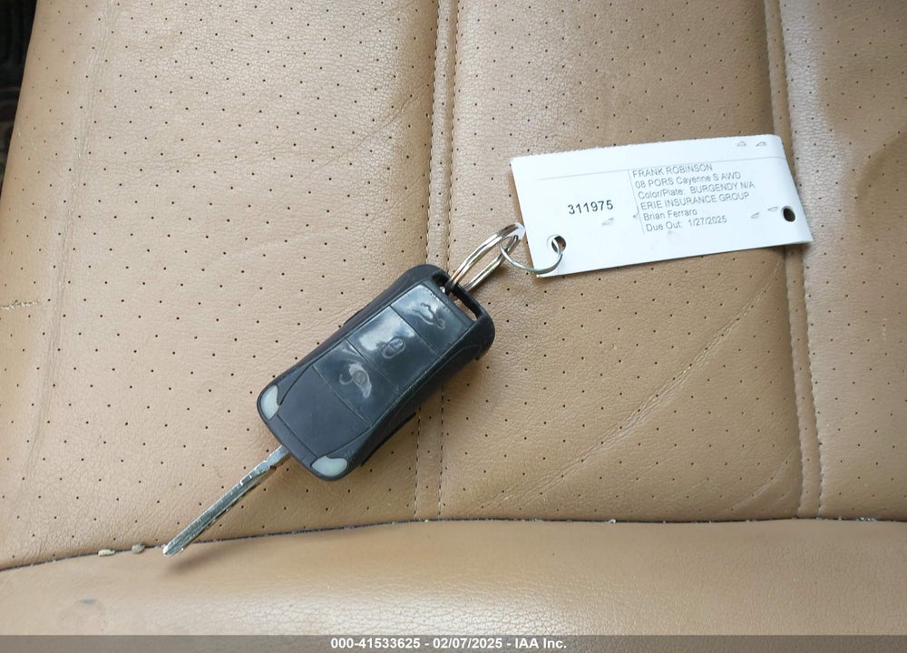 2008 PORSCHE CAYENNE S VIN: WP1AB29P98LA37275