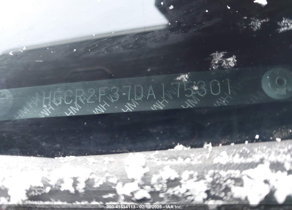 2013 HONDA ACCORD LX VIN: 1HGCR2F37DA175301