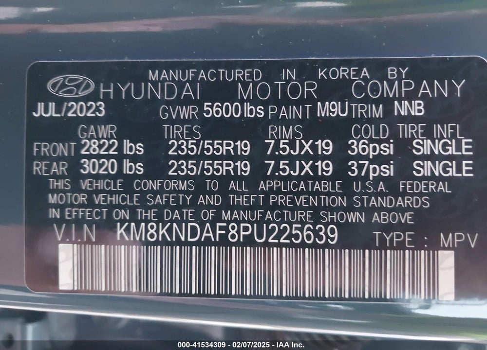 2023 HYUNDAI IONIQ 5 SEL VIN: KM8KNDAF8PU225639