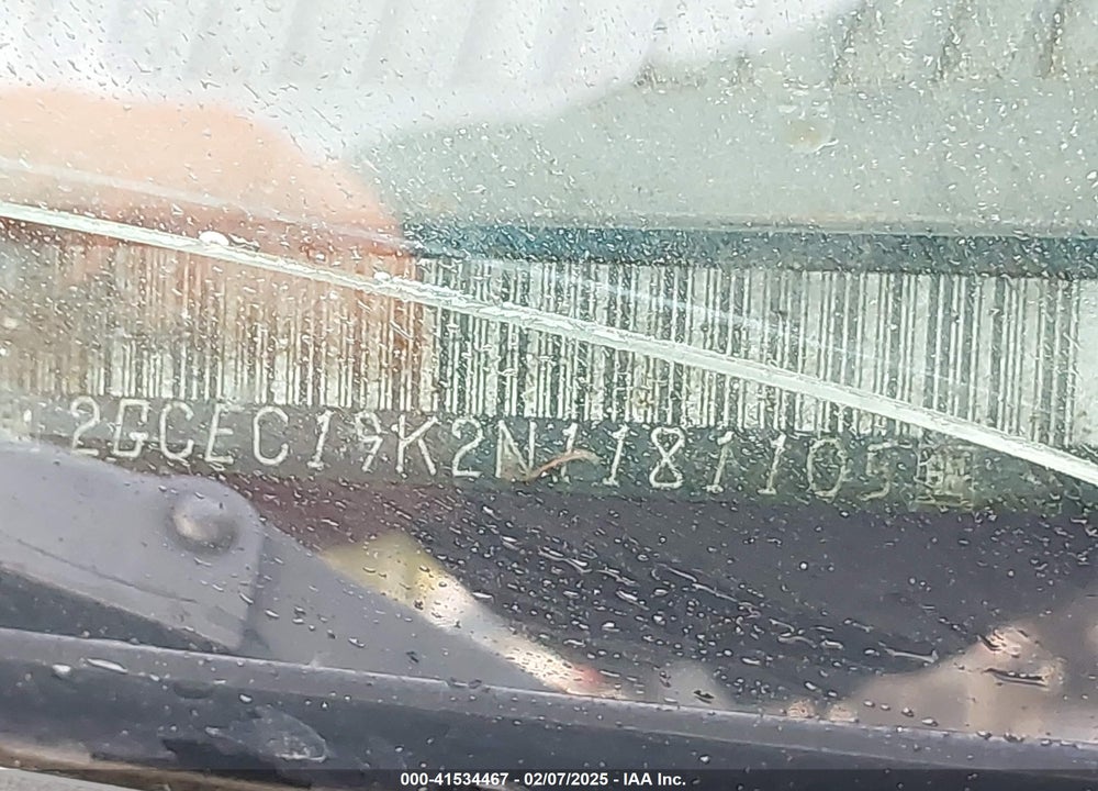 1992 CHEVROLET GMT-400 C1500 VIN: 2GCEC19K2N1181105
