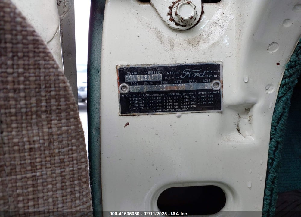 1959 FORD FAIRLANE VIN: A9LG121219
