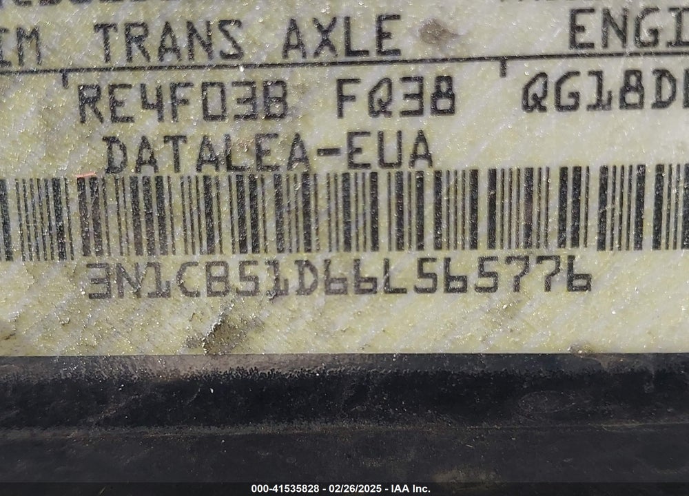 2006 NISSAN SENTRA VIN: 3N1CB51D66L565776