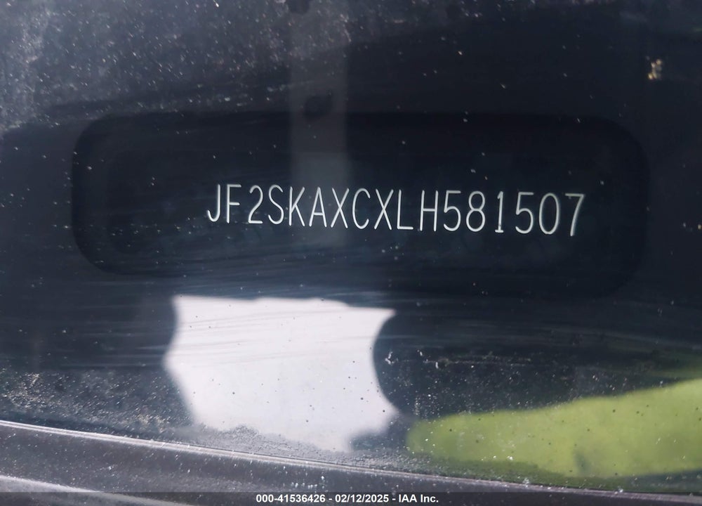 2020 SUBARU FORESTER VIN: JF2SKAXCXLH581507