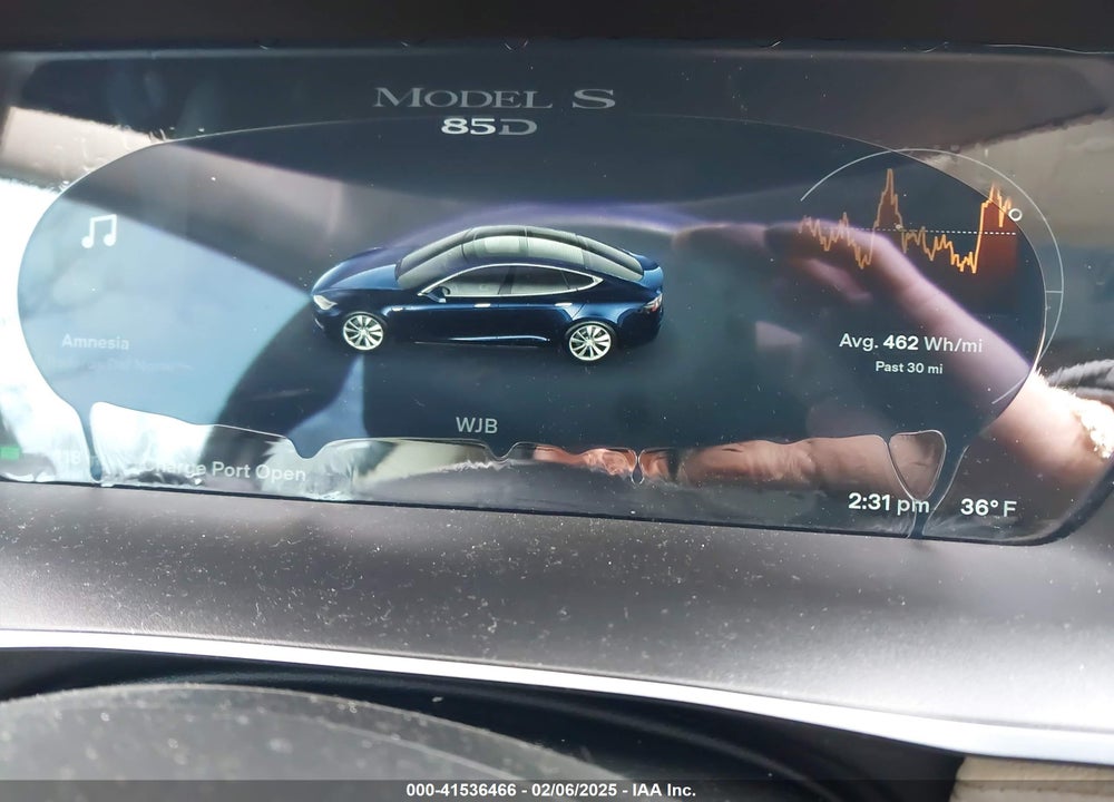 2015 TESLA MODEL S VIN: 5YJSA1H29FFP73187