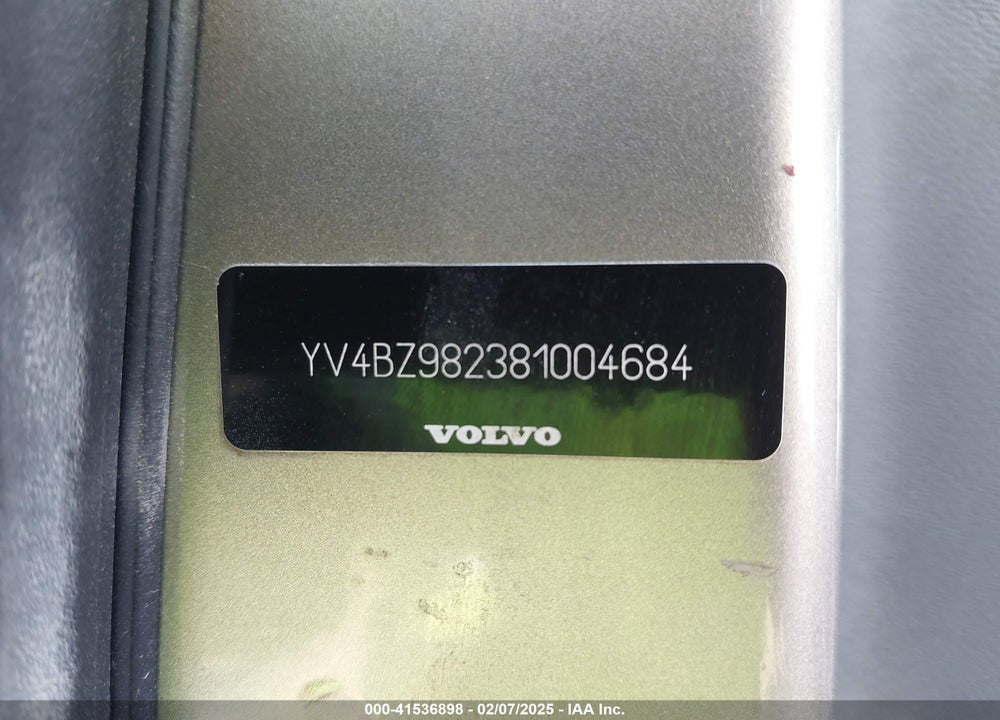 2008 VOLVO XC70 VIN: YV4BZ982381004684