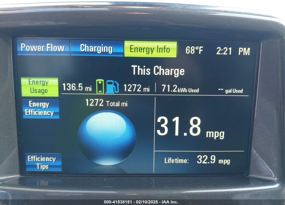2015 CHEVROLET VOLT VIN: 1G1RD6E42FU124758