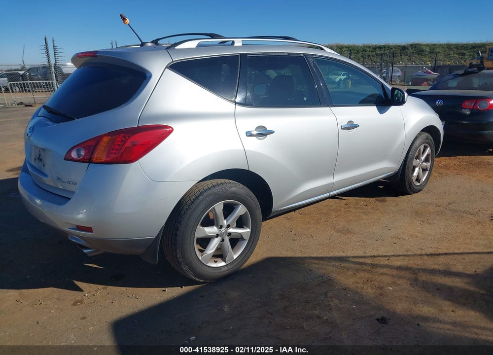 2009 NISSAN MURANO SL VIN: JN8AZ18W69W207290