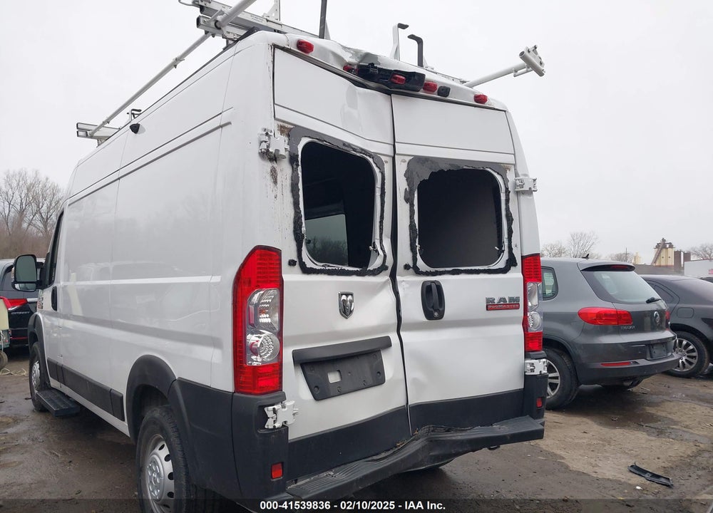 2021 RAM PROMASTER 1500 HIGH ROOF 136 WB VIN: 3C6LRVBG3ME515394