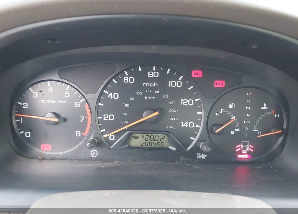 2002 HONDA ACCORD VIN: 1HGCG66842A079597