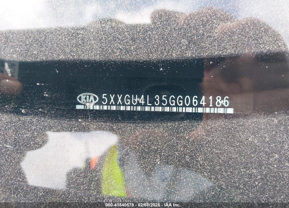 2016 KIA OPTIMA VIN: 5XXGU4L35GG064186