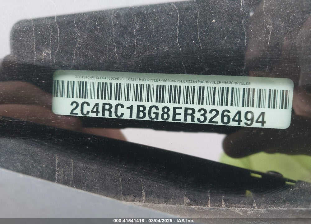 2014 CHRYSLER TOWN & COUNTRY VIN: 2C4RC1BG8ER326494