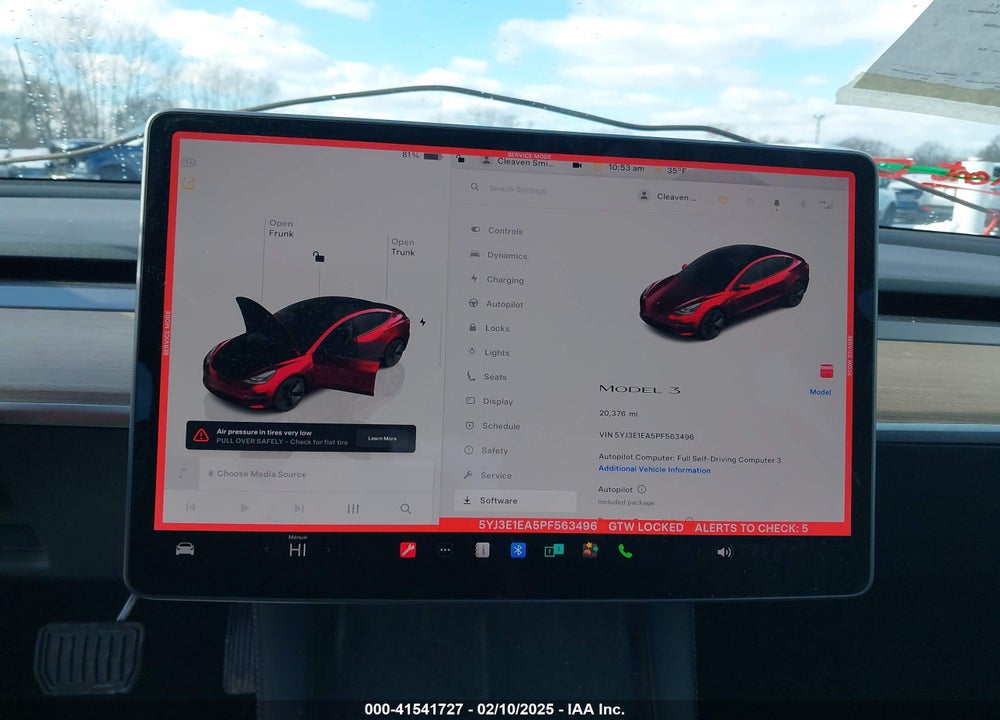 2023 TESLA MODEL 3 REAR-WHEEL DRIVE VIN: 5YJ3E1EA5PF563496