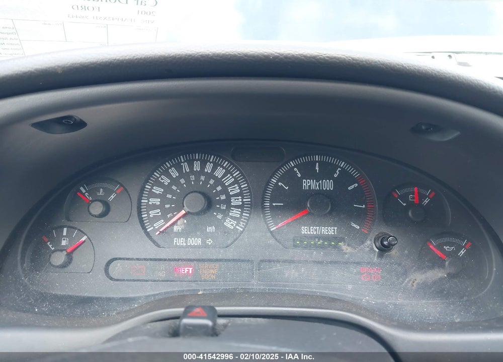 2001 FORD MUSTANG GT VIN: 1FAFP42X51F206443