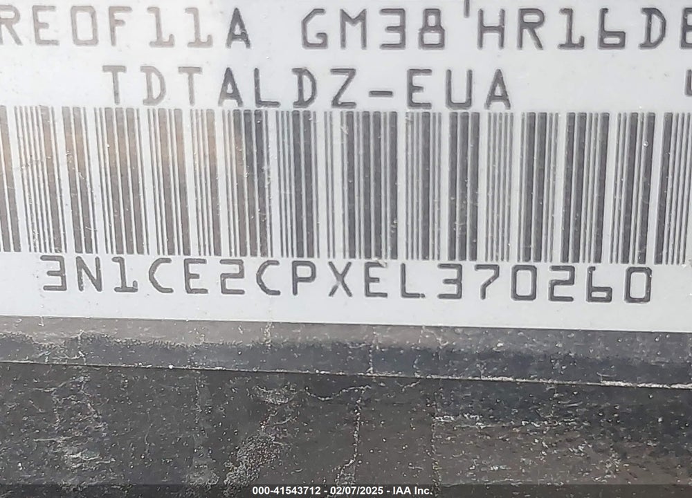 2014 NISSAN VERSA NOTE VIN: 3N1CE2CPXEL370260