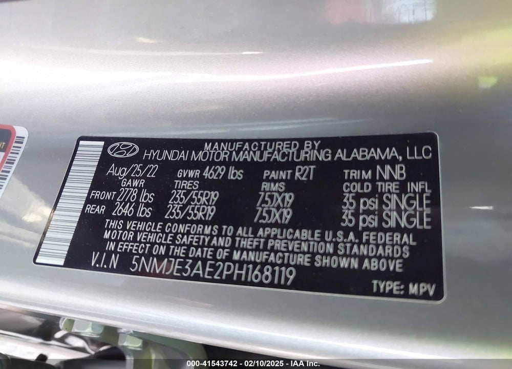 2023 HYUNDAI TUCSON VIN: 5NMJE3AE2PH168119