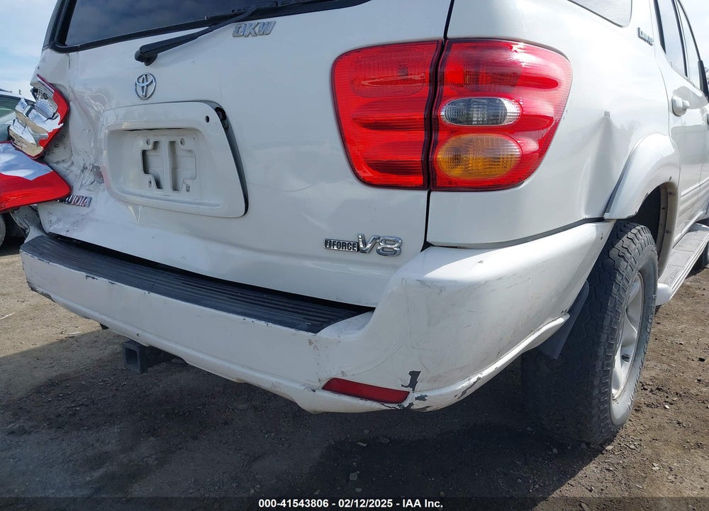 2002 TOYOTA SEQUOIA LIMITED V8 VIN: 5TDZT38A52S100253