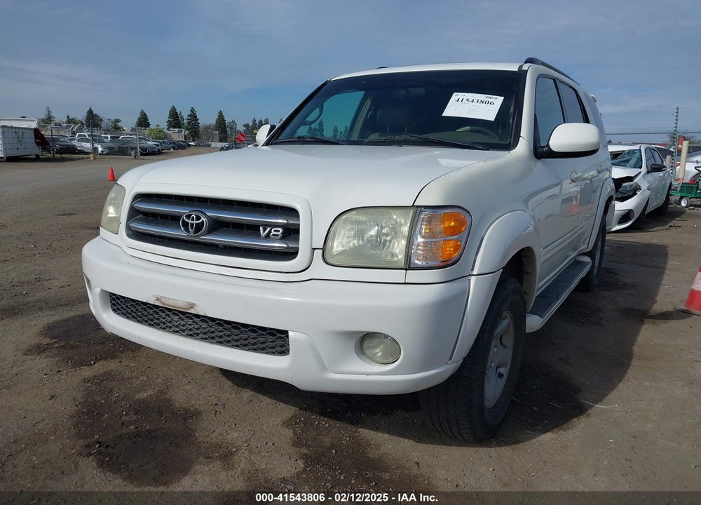 2002 TOYOTA SEQUOIA LIMITED V8 VIN: 5TDZT38A52S100253