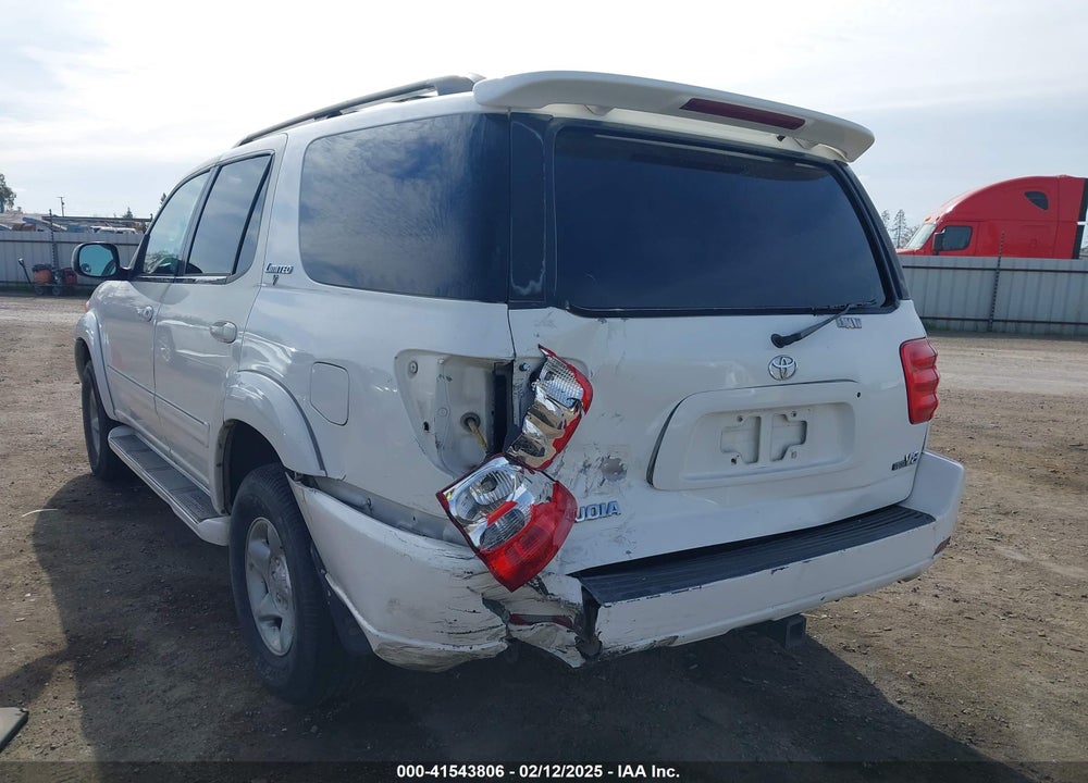 2002 TOYOTA SEQUOIA LIMITED V8 VIN: 5TDZT38A52S100253