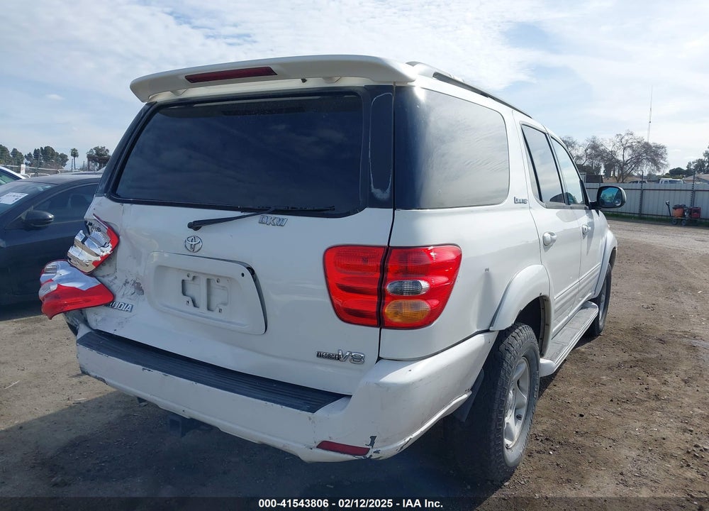 2002 TOYOTA SEQUOIA LIMITED V8 VIN: 5TDZT38A52S100253