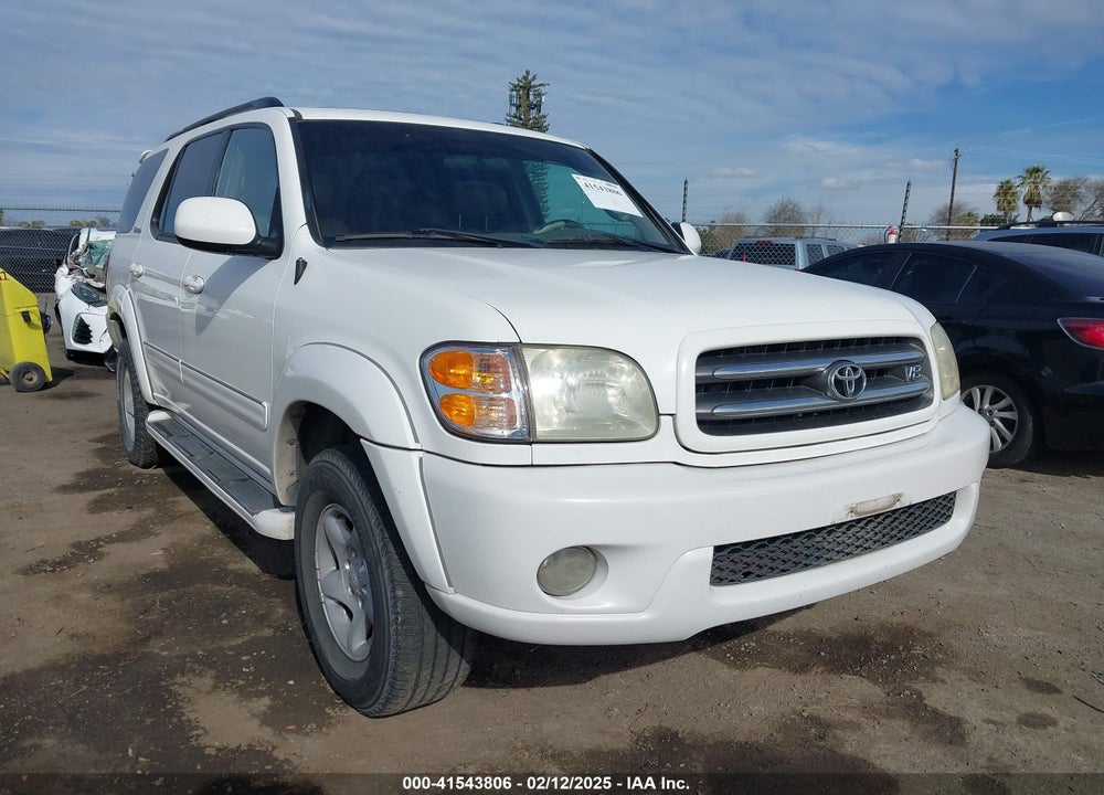 2002 TOYOTA SEQUOIA LIMITED V8 VIN: 5TDZT38A52S100253