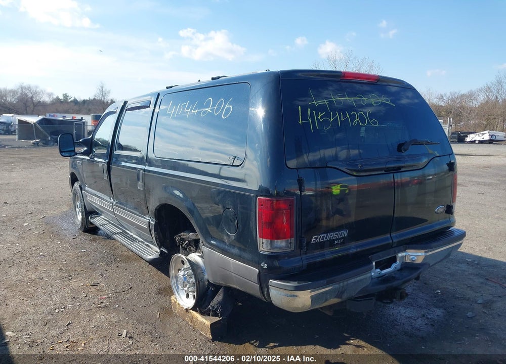 2003 FORD EXCURSION XLT VIN: 1FMSU41F63EA35409