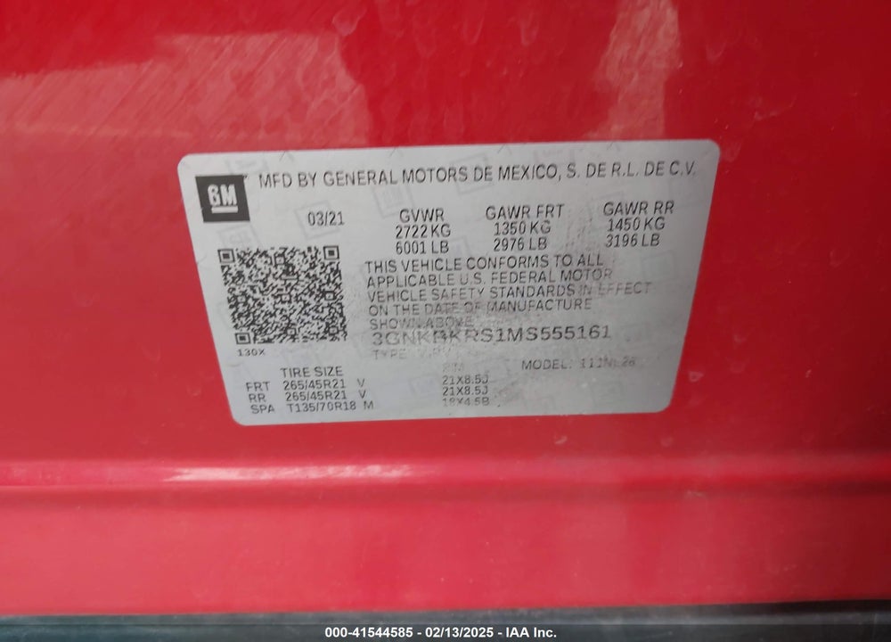 2021 CHEVROLET BLAZER AWD RS VIN: 3GNKBKRS1MS555161
