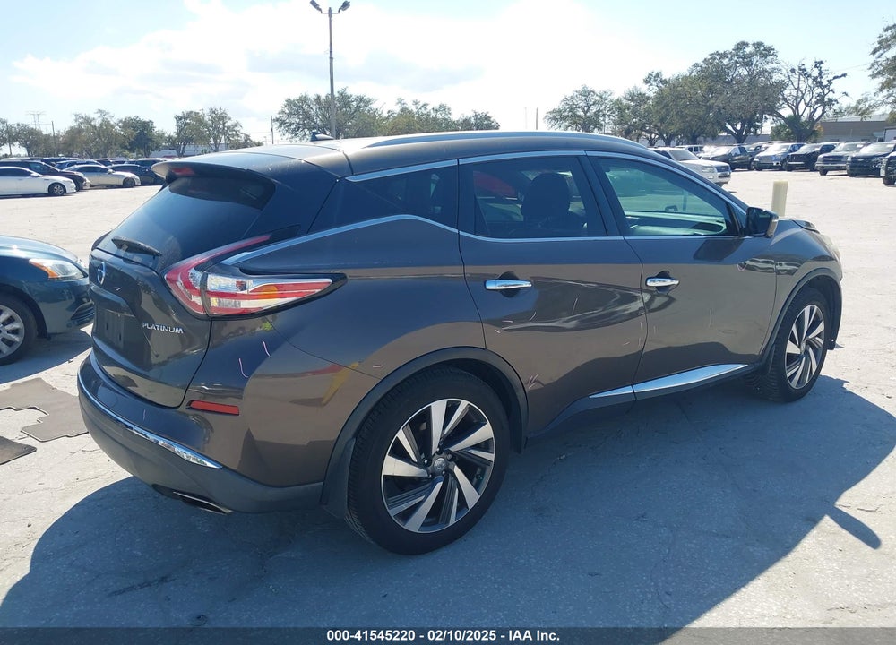 2015 NISSAN MURANO PLATINUM VIN: 5N1AZ2MG7FN230347