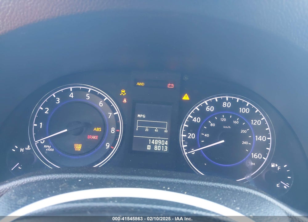 2012 INFINITI G25X VIN: JN1DV6AR4CM861765