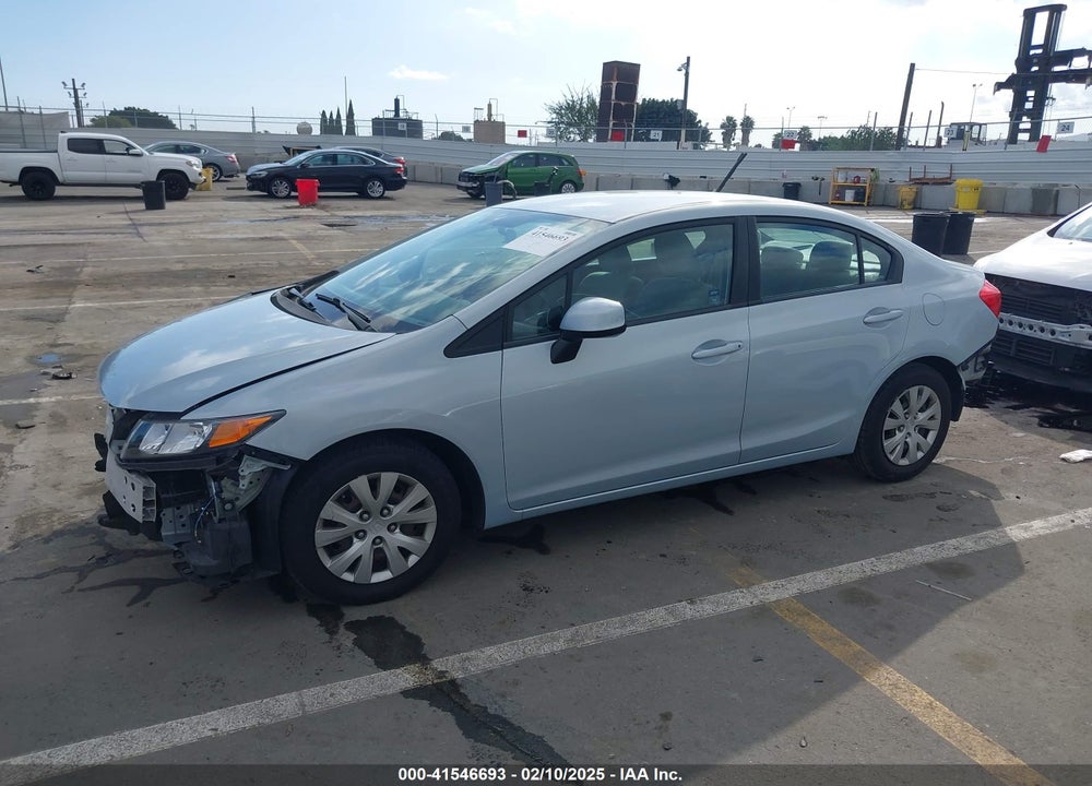 2012 HONDA CIVIC LX VIN: 19XFB2F54CE309906