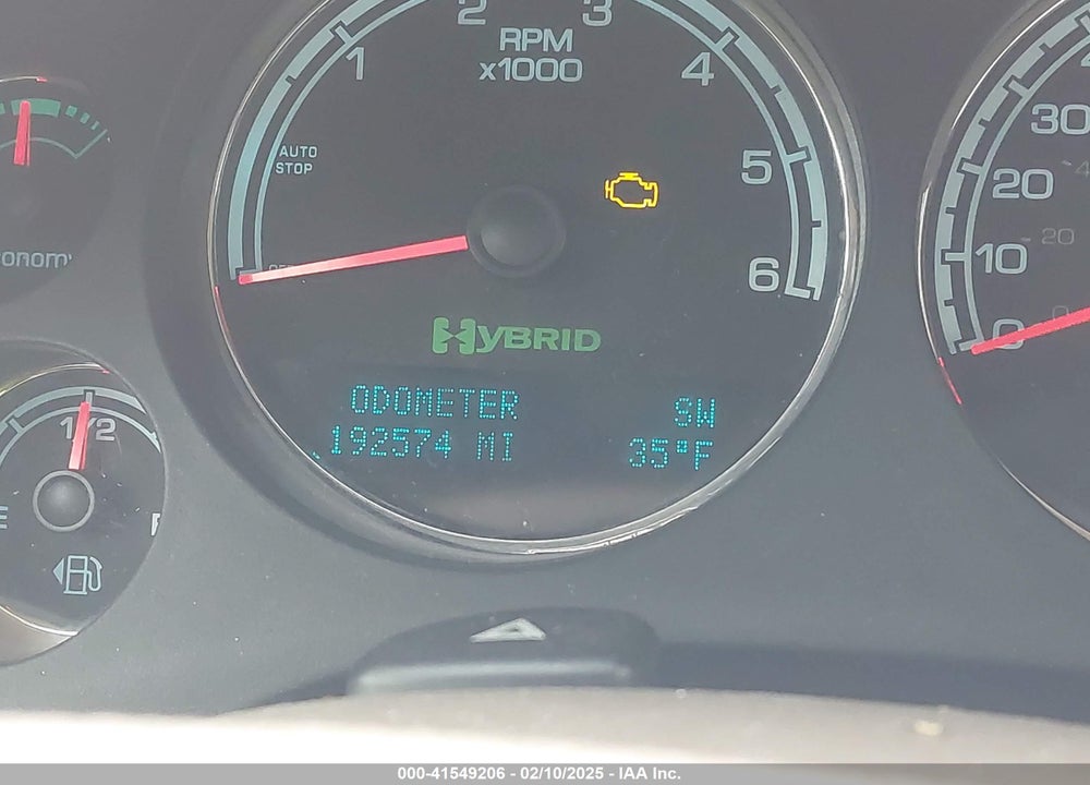 2009 CHEVROLET TAHOE HYBRID VIN: 1GNFC13539R105212