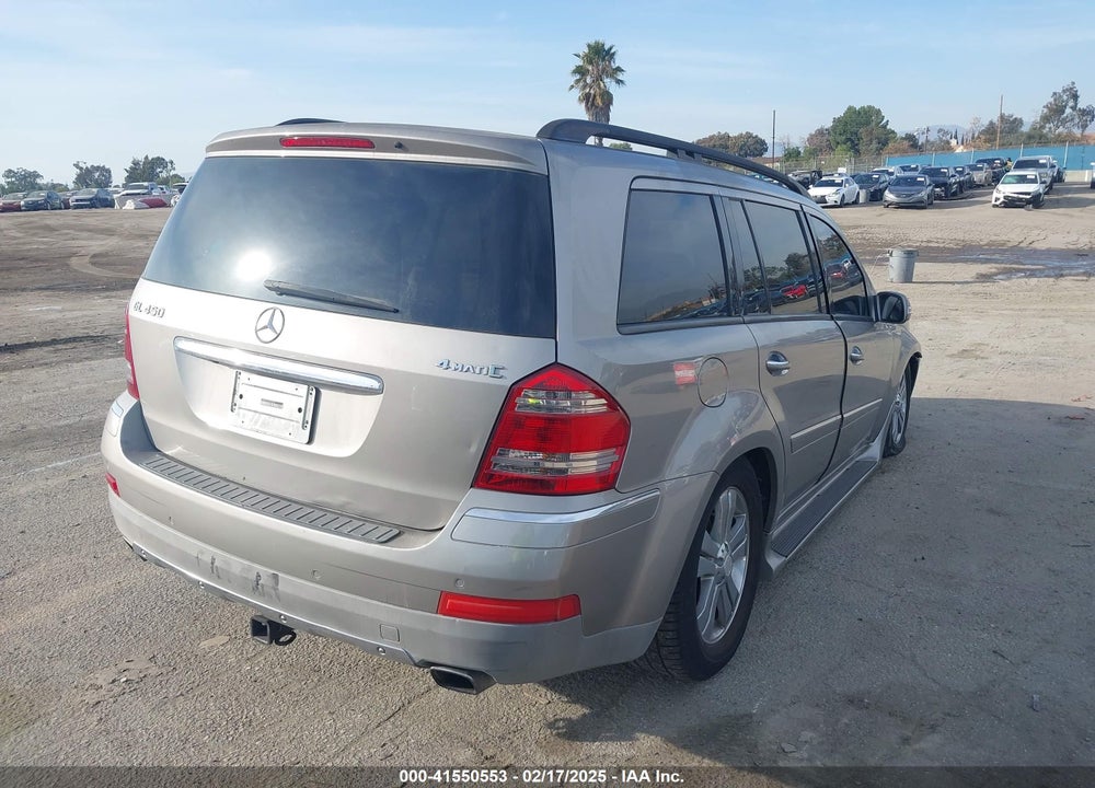 2007 MERCEDES-BENZ GL 450 VIN: 4JGBF71E67A260249