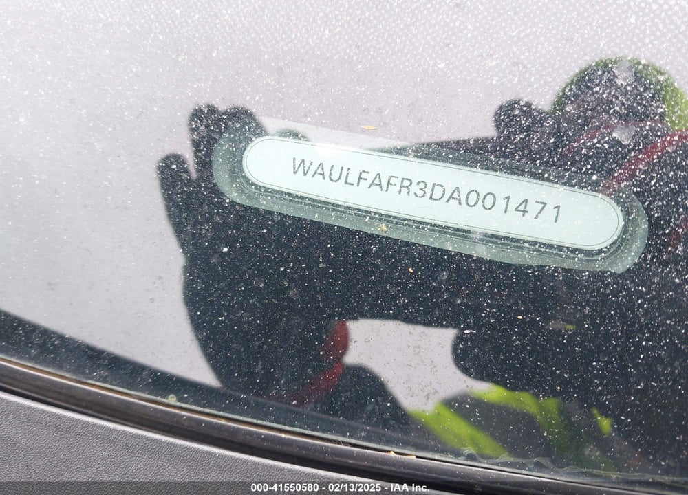 2013 AUDI A5 VIN: WAULFAFR3DA001471