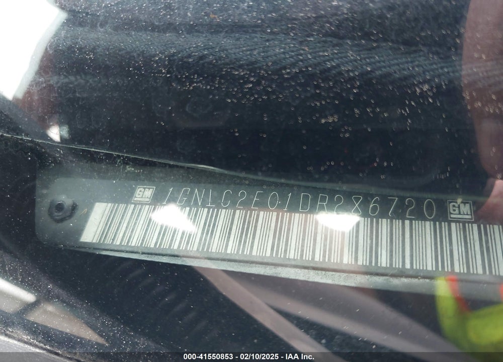 2013 CHEVROLET TAHOE VIN: 1GNLC2E01DR286720