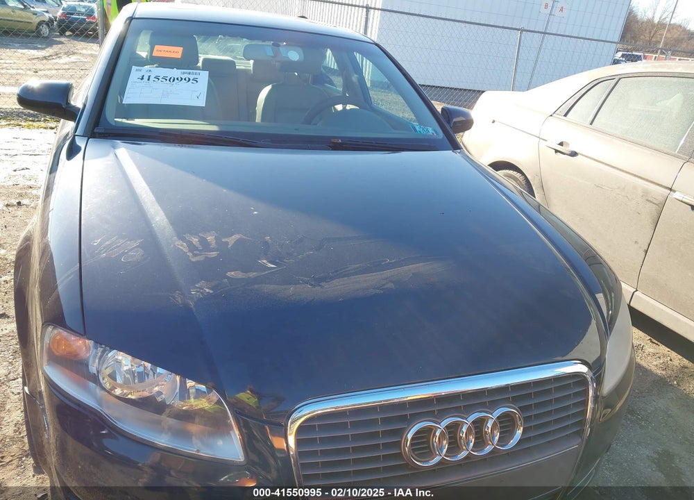 2007 AUDI A4 2.0T VIN: WAUAF78E67A222099