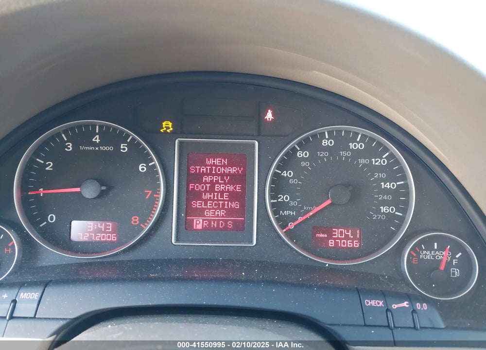 2007 AUDI A4 2.0T VIN: WAUAF78E67A222099
