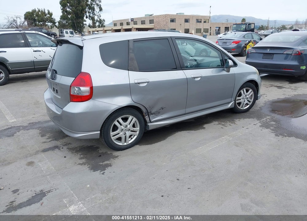 2007 HONDA FIT SPORT VIN: JHMGD38617S037598