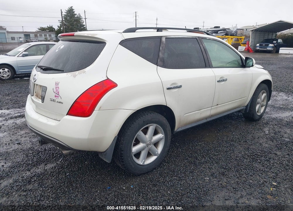 2005 NISSAN MURANO SE VIN: JN8AZ08W45W438953