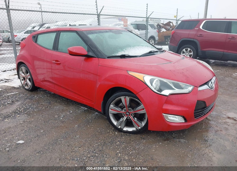 2012 HYUNDAI VELOSTER BASE W/RED/BLACK VIN: KMHTC6AD3CU049081