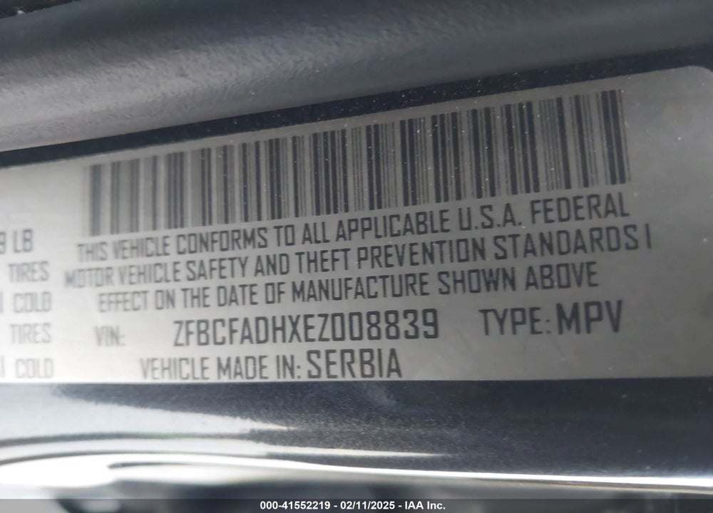 2014 FIAT 500L VIN: ZFBCFADHXEZ008839