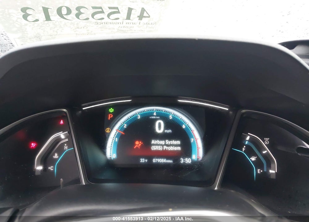 2017 HONDA CIVIC VIN: 19XFC1F35HE027321
