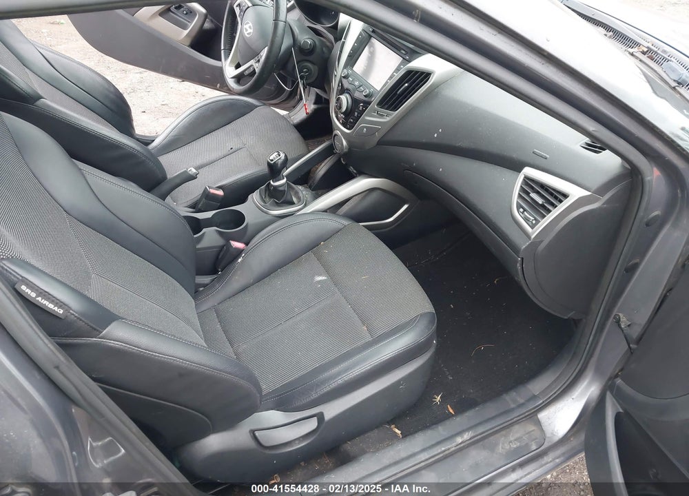 2013 HYUNDAI VELOSTER BASE W/BLACK VIN: KMHTC6AD6DU110179